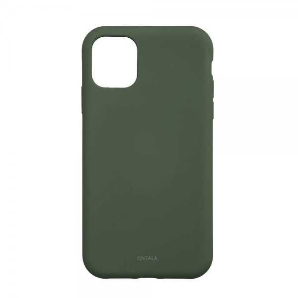 Onsala iPhone 11 Cover Silikonefornemmelse Olive Green