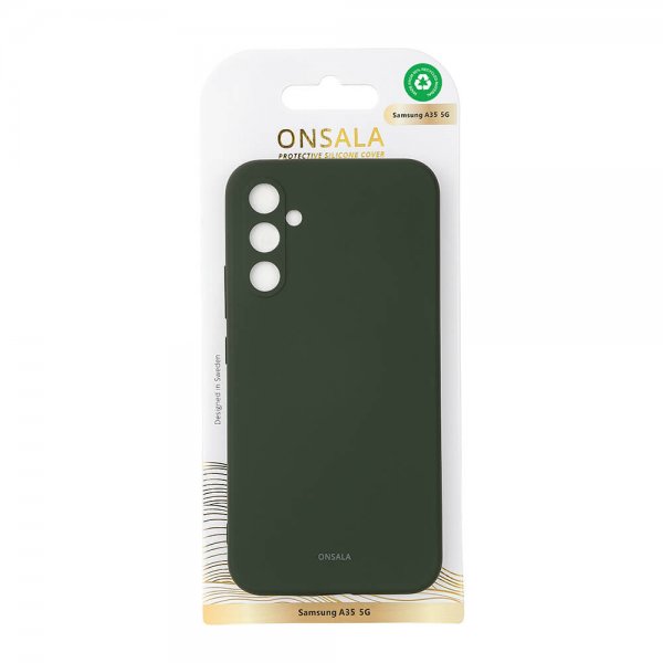Onsala Samsung Galaxy A35 Cover Silikonefornemmelse Olive Green