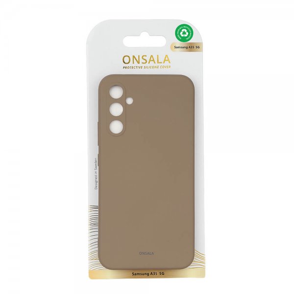 Onsala Samsung Galaxy A35 Cover Silikonefølelse Brun