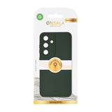 Onsala Samsung Galaxy S25 Cover Silikonefornemmelse Olivengrøn