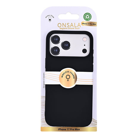 Onsala iPhone 17 Pro Max/iPhone 18 Pro Max Cover med silikonefølelse Sort