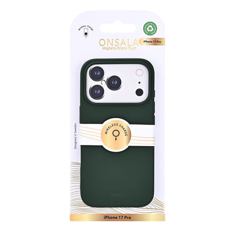 Onsala iPhone 17 Pro/iPhone 18 Pro Cover med silikonefølelse Olive Green