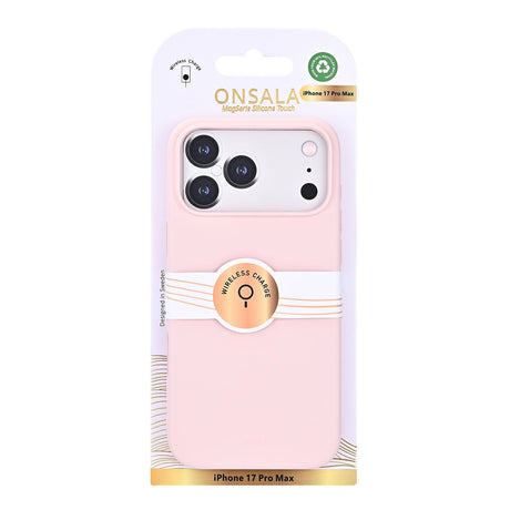 Onsala iPhone 17 Pro Max/iPhone 18 Pro Max Cover med silikonefølelse Kridtrosa