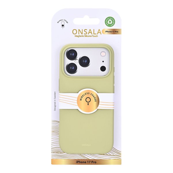 Onsala iPhone 17 Pro Cover Silikonefornemmelse Lime