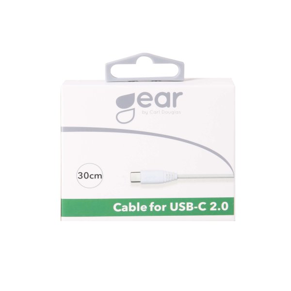 Gear Ladekabel USB-A til USB-C 0.3m Hvid