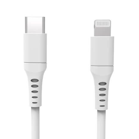 Gear Opladekabel USB-C til Lightning 3m MFI Hvid