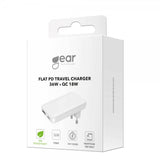 Gear Oplader Flat PD/PPS Travel Charger 36W + QC 18W Hvid