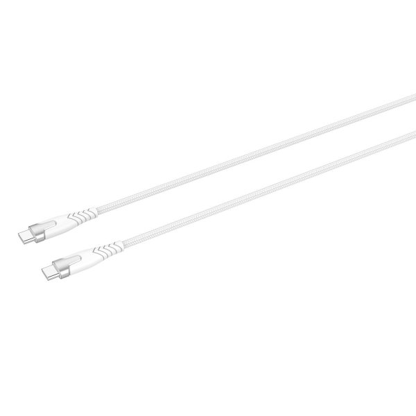 Gear Kabel Kevlar USB-C til USB-C 1.5m Hvid