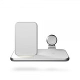 Zens 4 i 1 Stand+Watch trådløs oplader Aluminium Hvid