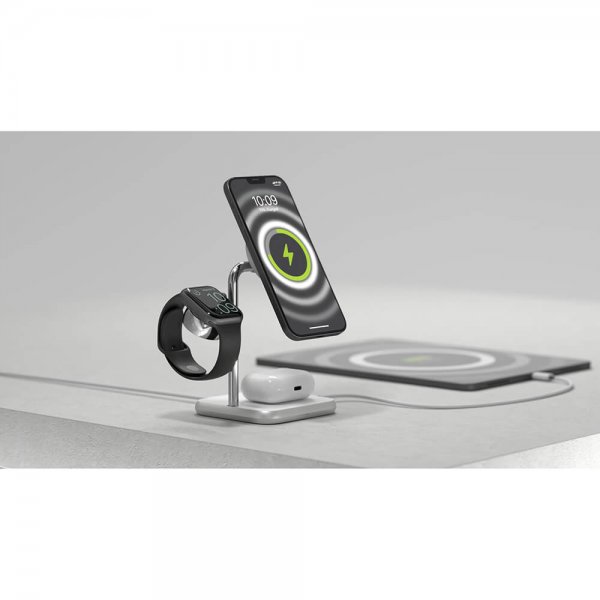 Zens 4-i-1 MagSafe/Watch trådløs opladningsstation Hvid