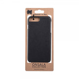 Onsala iPhone 6/6S Plus/iPhone 7 Plus/iPhone 8 Plus Cover Ægte Læder Sort