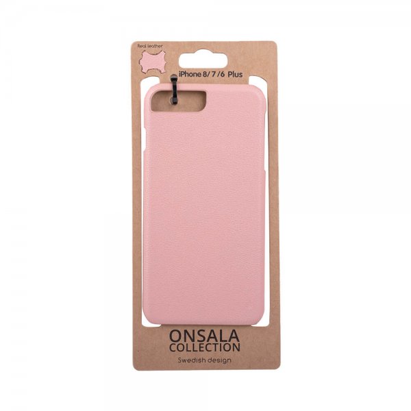 Onsala iPhone 6/6S Plus/iPhone 7 Plus/iPhone 8 Plus Cover Ægte Læder Rosa