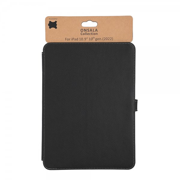 Onsala iPad 10.9 (gen. 10)/iPad 11 (A16) Etui Læder Sort