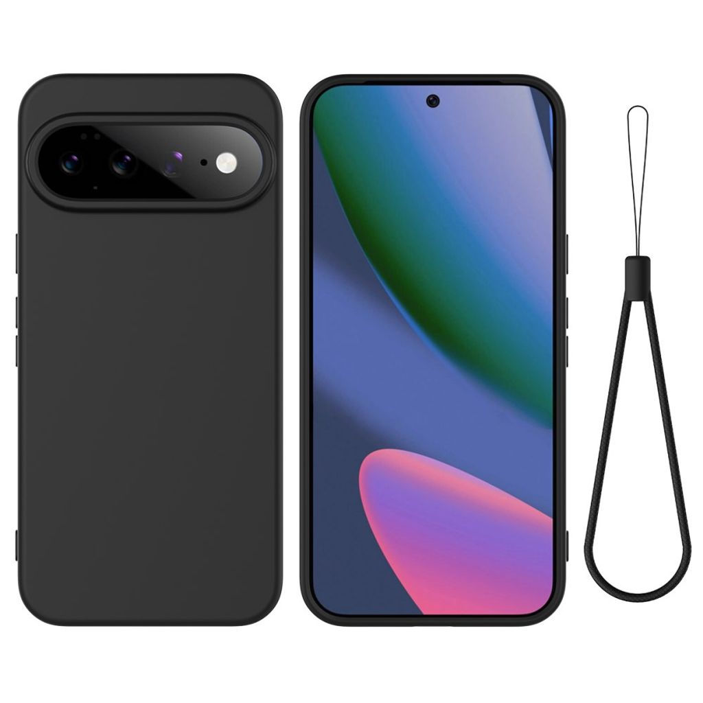 Google Pixel 11 Pro XL Cover med Strap Silikone Sort