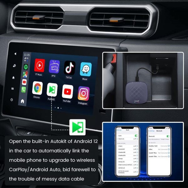Carlinkit T-Box Plus 64GB AI-boks Android Auto/Carplay TV