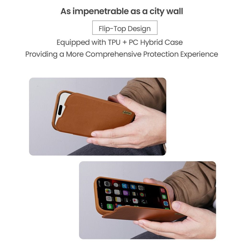 Nillkin iPhone 17 Pro/iPhone 18 Pro Etui Qin Pro Sort