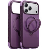 Torras iPhone 18 Pro Max Cover Ostand Q3 Rugged Plum Purple