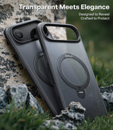 Torras iPhone Air Cover Ostand Q3 Spin Obsidian Black