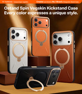 Torras iPhone 17 Pro Max Cover Ostand Q3 Vegskin Pearl Gray