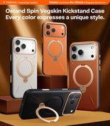 Torras iPhone 17 Pro Max Cover Ostand Q3 Vegskin Obsidian Black