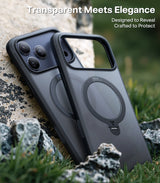 Torras iPhone 17 Pro Max Cover Ostand Q3 Spin Obsidian Black