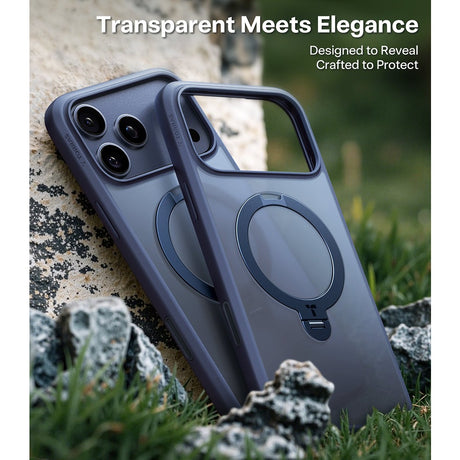Torras iPhone 17 Pro Cover Ostand Q3 Spin Mørkeblå