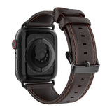 Dux Ducis Apple Watch 44/45/46mm/Ultra 49mm Armbånd Ægte Læder Mørkebrun