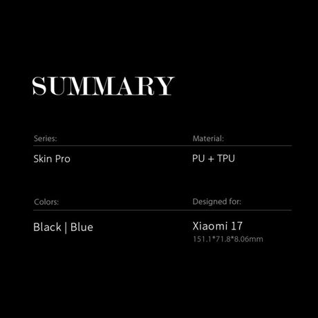 Dux Ducis Xiaomi 17 Etui Skin Pro Series Sort