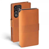 Krusell Samsung Galaxy S22 Ultra Cover Leather PhoneWallet Cognac