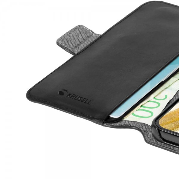 Krusell Samsung Galaxy S22 Etui Leather PhoneWallet Sort