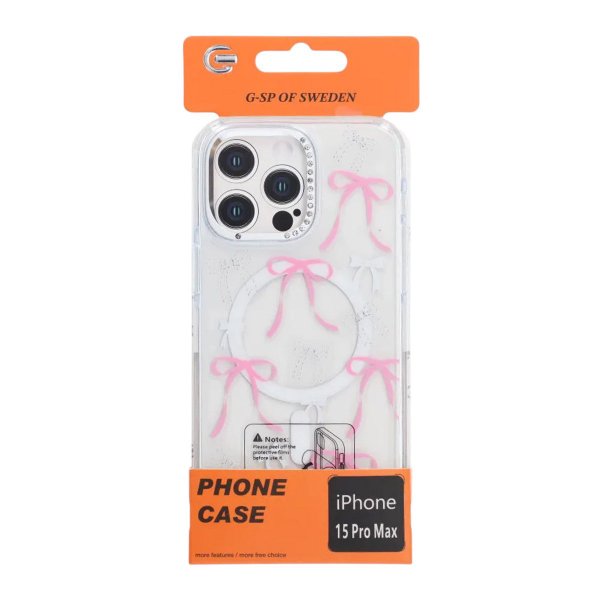 iPhone 15 Pro Max Cover Mønster MagSafe Roset