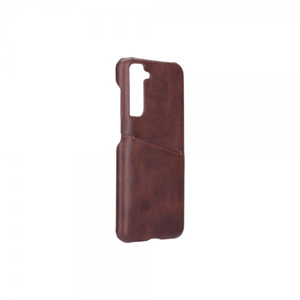 Onsala Samsung Galaxy S21 FE Cover med en Kortlomme Brun