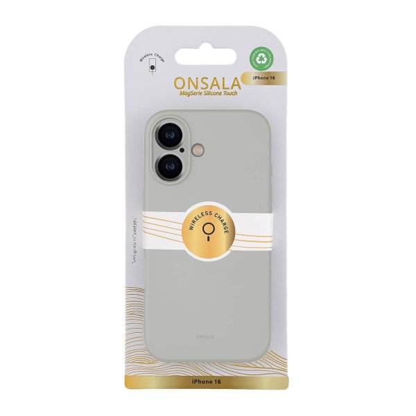 Onsala iPhone 16 Pro Cover Silikonefornemmelse Concrete