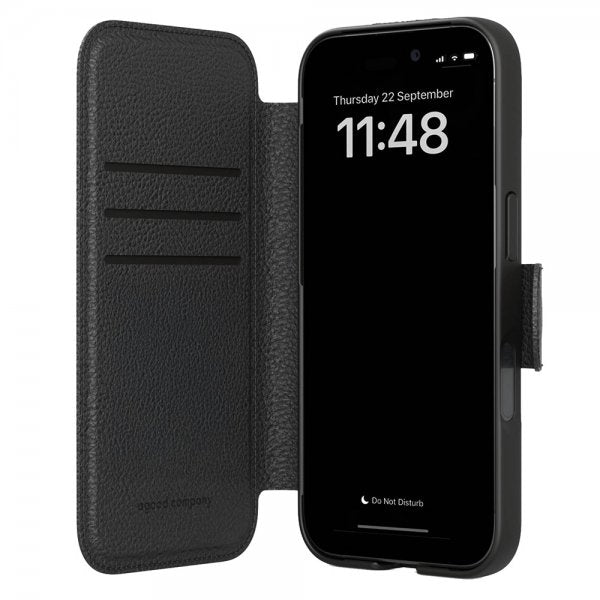 agood company iPhone 17 Pro Max Etui Cirkulært Plånboksfodral Sort
