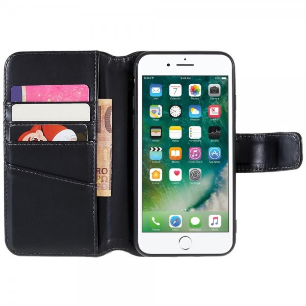 Nordic Covers iPhone 7/8/SE Cover Essential Læder Raven Black