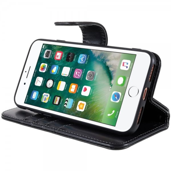 Nordic Covers iPhone 7/8/SE Cover Essential Læder Raven Black