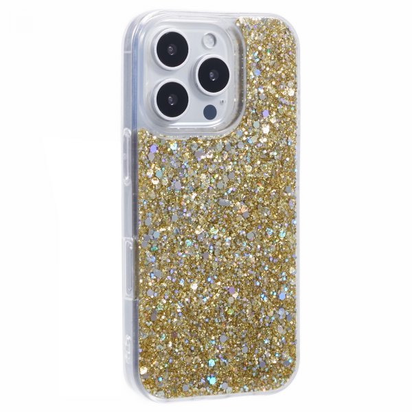 Nordic Covers iPhone 16 Pro Cover Sparkle Series Citrine Gold