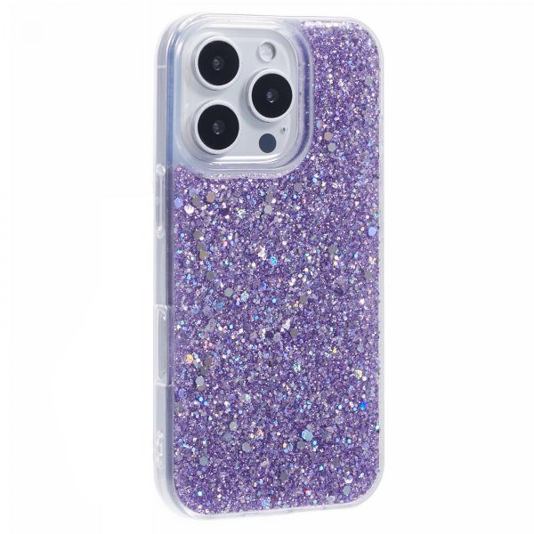 Nordic Covers iPhone 16 Pro Max Cover Sparkle Series Lilac Purple
