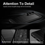 Samsung Galaxy S26 FE Cover Borstad Kolfibertextur Sort