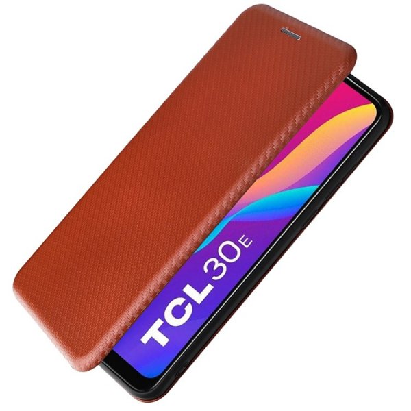 TCL 30E/30 SE/305/306 Cover Kulfibertekstur Brun
