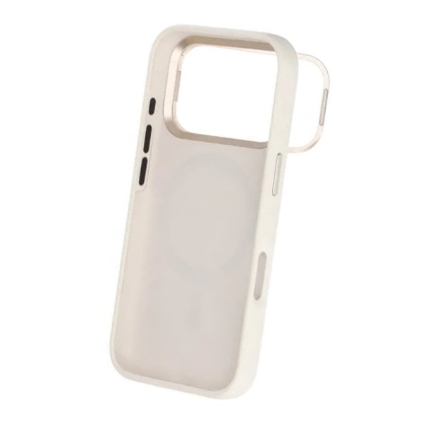 iPhone 17 Pro Cover Silikone MagSafe Stativ Hvid