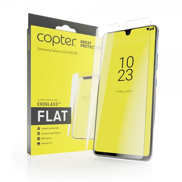 Copter Samsung Galaxy A12/Galaxy A32 5G Skærmbeskyttelse Exoglass Flat
