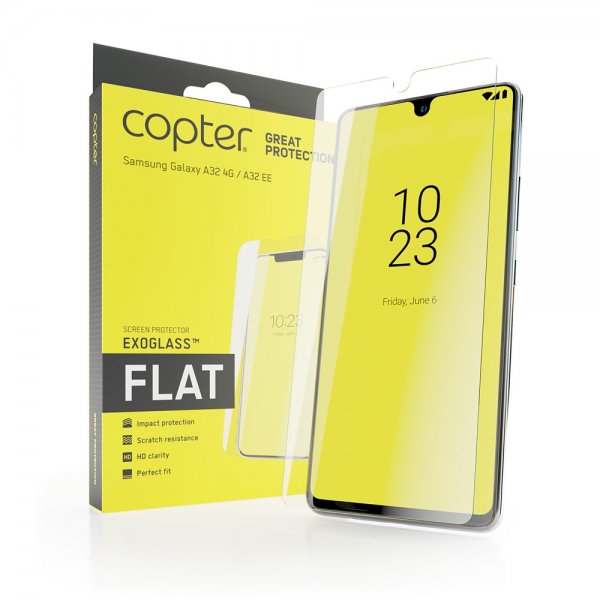Copter Samsung Galaxy A32 4G Skærmbeskyttelse Exoglass Flat