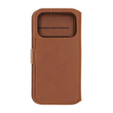 Rvelon iPhone 17 Pro Etui 4 Kortlommer Aftageligt Cover Brun