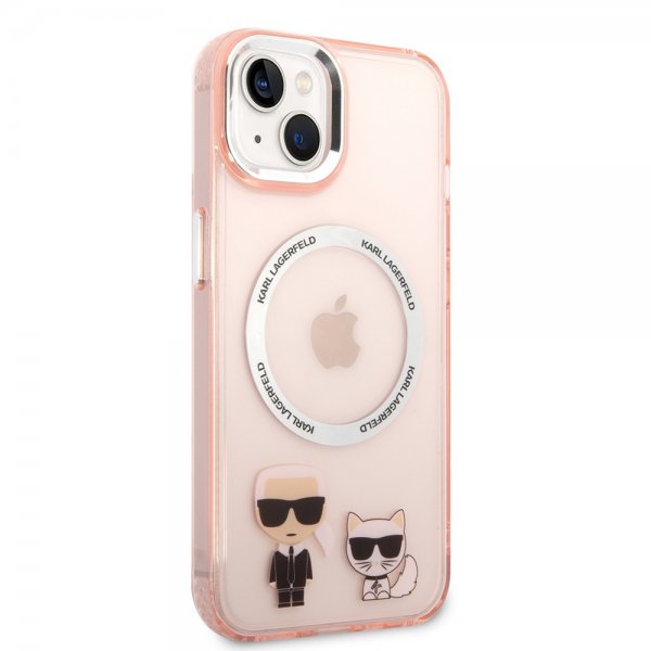 Karl Lagerfeld iPhone 14 Plus Cover Karl & Choupette MagSafe Rosa