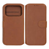 Rvelon iPhone 17 Pro Max Cover 4 Kortrum Aftagelig Skal Brun