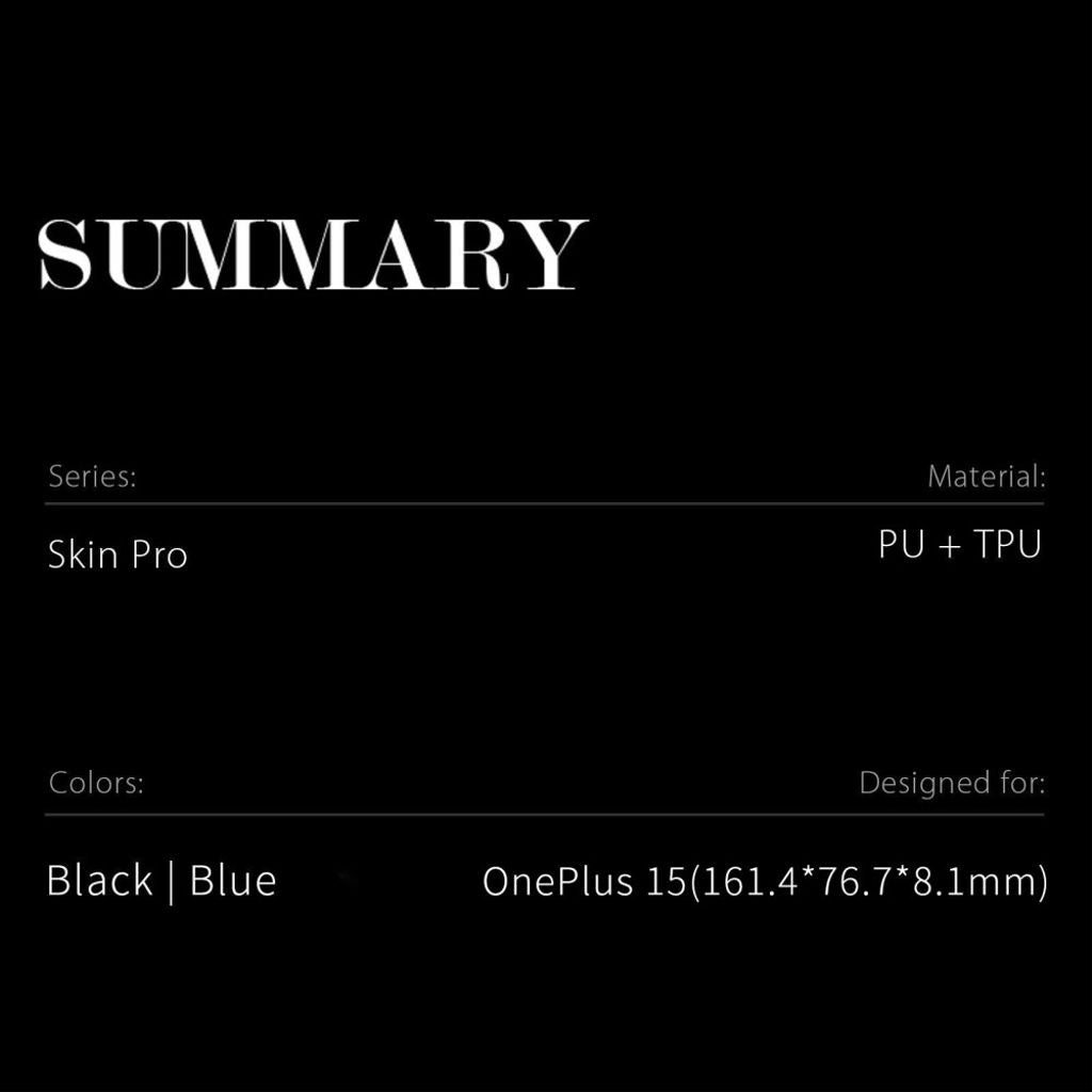 Dux Ducis OnePlus 15 Etui Skin Pro Series Blå