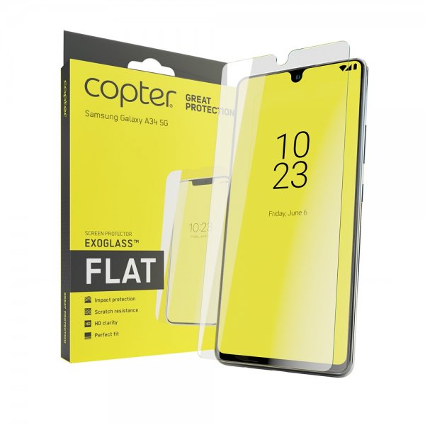 Copter Samsung Galaxy A34 5G Skærmbeskyttelse Exoglass Flat