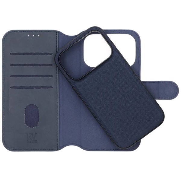 Rvelon iPhone 17 Pro Max Etui 4 Kortlommer Aftageligt Cover Blå