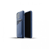 Mujjo iPhone 11 Pro Cover Full Leather Wallet Case Monaco Blue